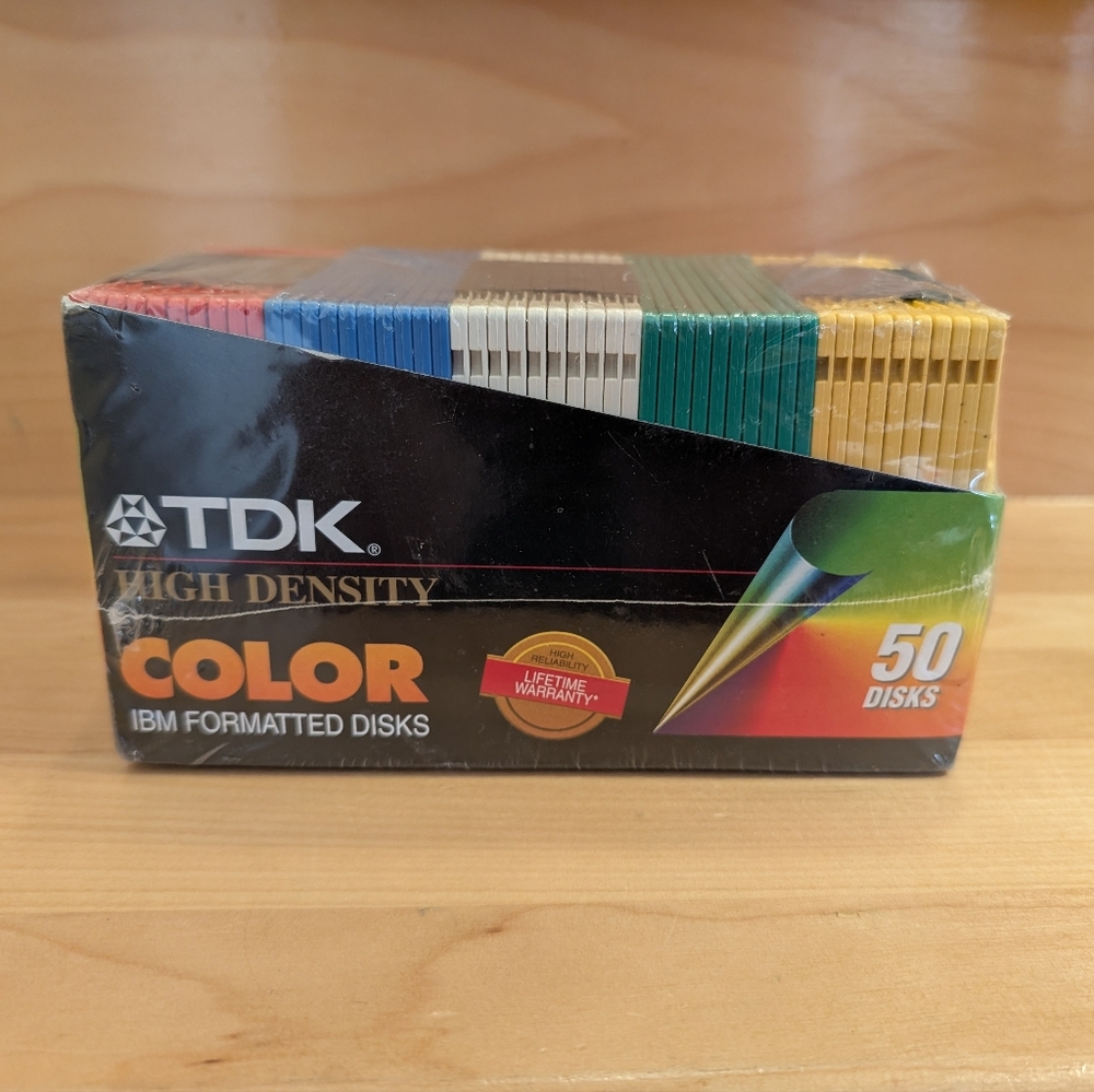 TDK High Density Color IBM Formatted Disks - 50 Pack